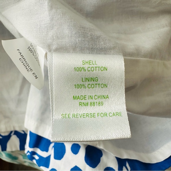 💙 Lilly Pulitzer Marianne Shift Dress Blue Seahorse Print w/ Grid Eyelet Size 4 - Picture 8 of 8